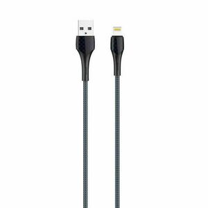 LDNIO LS521, 1m USB - Lightning Cable (Grey-Blue) kép