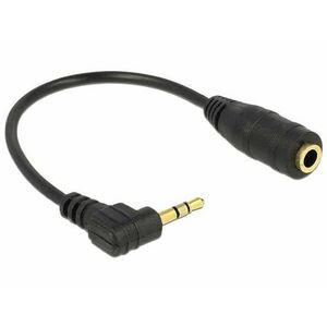 Delock audio sztereó kábel, 2.5 mm hajlított apa &gt; 3.5 mm anya 3 pin, 14 cm kép