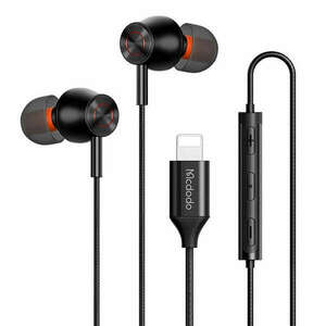 Wired earphones Mcdodo HP-3480, lightning (black) kép