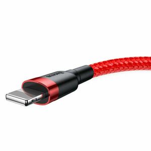 Baseus Cafule adat és töltőkábel, USB / Lightning, 2, 4A, 50cm, Piros/Fekete kép