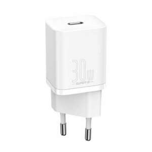 Baseus CCSUP-J02 Super Si Hálózati gyorstöltő USB-C 30W - fehér kép