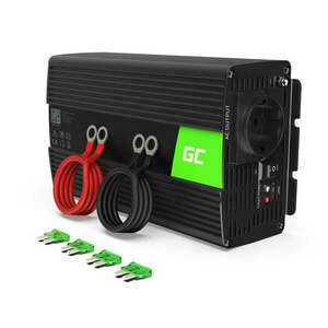 Green Cell INV08 áramátalakító és inverter Szabadtéri 1000 W Fekete kép
