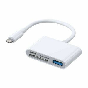 Lightning to USB OTG adapter Joyroom S-H142 SD card reader, microSD (white) kép