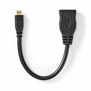 Nagysebességű HDMI ™ kábel Ethernet | HDMI™ Csatlakozó | HDMI™ Csatlakozó | 4K@30Hz | 10.2 Gbps | 0.20 m | Kerek | PVC | Fekete | Műanyag Zacskó kép