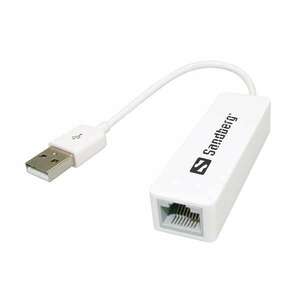 Sandberg Kábel Átalakító - USB to Network Converter (fehér; USB bemenet - RJ45 kimenet; 10/100Mbps) kép