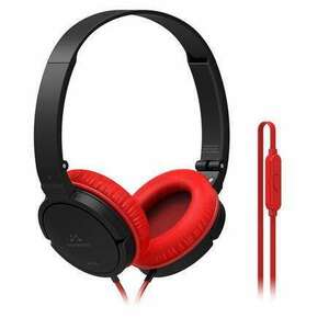 SOUNDMAGIC Fejhallgató, mikrofon, hangerőszabályzó, SOUNDMAGIC "P11S On-Ear", fekete-piros kép