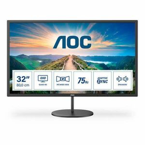 AOC Q32V4 IPS Monitor, 31.5", 2560x1440, 16: 9, 250cd/m2, 4ms, HDMI/DisplayPort, hangszóró kép