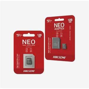 Hikvision HIKSEMI MicroSD kártya - NEO 128GB microSDXC™, Class 10 and UHS-I, TLC + Adapter kép