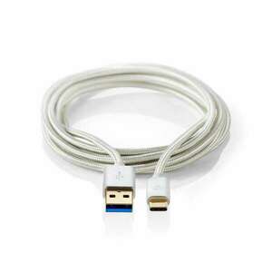 Nedis CCTB61600AL20 USB-C - USB-A töltő- és szinkronkábel 2m ezüst (CCTB61600AL20) kép