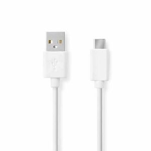 USB kábel | USB 2.0 | USB-A Dugasz | USB-C™ Dugasz | 480 Mbps | Nikkelezett | 1.00 m | Kerek | PVC | Fehér | Doboz kép