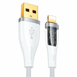 Joyroom gyorstöltő kábel intelligens kapcsolóval USB-A - Lightning 2.4A 1.2m fehér (S-UL012A3) kép