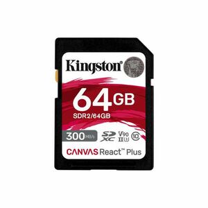 Kingston SDR2/64GB memóriakártya SDXC 64GB Canvas React Plus UHS-II 300R/260W U3 V90 kép