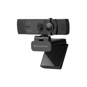 Conceptronic Webkamera - AMDIS07B (3840x2160 képpont, Auto-fókusz, 60 FPS, USB 2.0, univerzális csipesz, mikrofon) kép