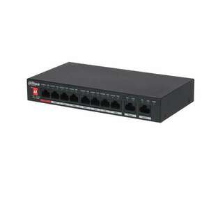 Dahua PoE switch - PFS3010-8ET-96 (1x 10/100 (HighPoE/PoE+/PoE) + 7x 10/100(PoE+/PoE) + 2x gigabit uplink, 96W, 51VDC) kép
