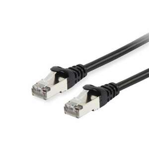 Equip Kábel - 606103 (S/FTP patch kábel, CAT6A, LSOH, PoE/PoE+ támogatás, fekete, 1m) kép