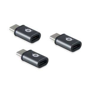 Conceptronic átalakító - DONN05G 3-Pack (3db USB-C to MicroUSB, fekete) kép