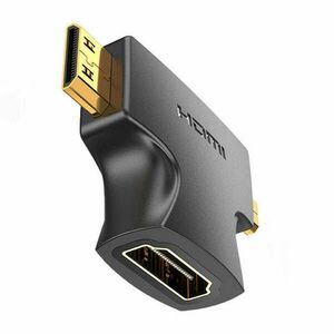 Adapter 2w1 HDMI - Micro/Mini HDMI Vention AGFB0 (czarny) kép