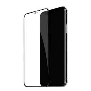 Baseus 0.2 mm All-screen Arc-surface AntiBlue T-Glass Apple iPhone Xs Max Edzett üveg kijelzővédő - Fekete kép