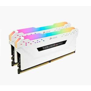 16GB 3000MHz DDR4 RAM Corsair Vengeance RGB CL15 fehér (2x8GB) (CMW16GX4M2C3000C15W) kép