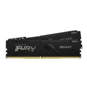 64GB 3600MHz DDR4 RAM Kingston Fury Beast Black CL18 (2x32GB) (KF436C18BBK2/64) kép