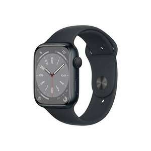 Apple Watch Series 8 GPS (41 mm) Okosóra - Éjfekete Alumíniumtok Éjfekete Sportszíjjal kép