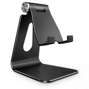 Techsuit - Asztali tartó (Z4a) - Összecsukható, telefonhoz, táblagéphez, max. 8" - Fekete (KF2310390) kép