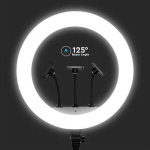 V-TAC Ring light, szelfi gyűrűs LED lámpa tripod, selfie körlámpa 3 db telefontartóval - SKU 23047 kép