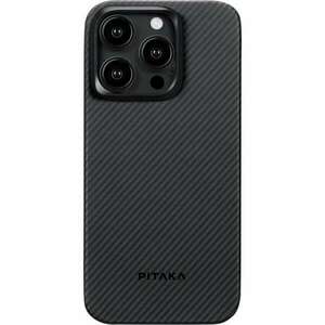 Pitaka MagEZ Case 4 Black / Grey Twill 600D Apple iPhone 15 Pro Max készülékhez - MagSafe rögzítéssel kép