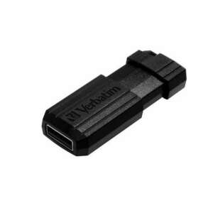 VERBATIM Pendrive, 128GB, USB 2.0, 10/4MB/sec, VERBATIM "PinStripe", fekete kép
