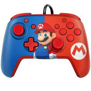 PDP Faceoff Deluxe+ Mario Rematch Vezetékes Controller - Kék/Piros (Nintendo Switch) kép