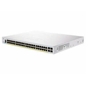 Cisco CBS350-48P-4X-EU hálózati kapcsoló Vezérelt L2/L3 Gigabit Ethernet (10/100/1000) Ethernet-áramellátás (PoE) támogatása Ezüst kép