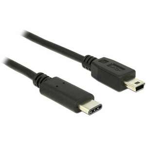 Delock Kábel USB Type-C 2.0 dugó &gt; USB 2.0 Mini-B típusú dugó 1 m fekete (83603) kép