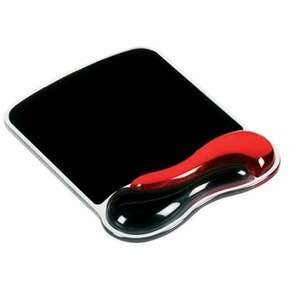 Kensington egérpad csuklótámasszal (duo gel mouse pad with integrated wrist support - red/black) 62402 kép