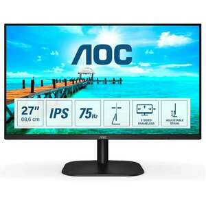 AOC 27B2DA LED IPS Monitor, 27", Full HD, 75 Hz, 4 ms, AdaptiveSync, HDMI, DVI, VGA kép
