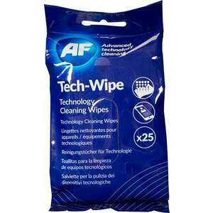 AF Tisztítókendő, képernyőhöz, alkoholmentes, nedves, 25 db, AF "Tech-wipes" kép