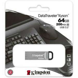 Kingston 64GB DataTraveler Kyson USB 3.2 Gen 1 fém kép