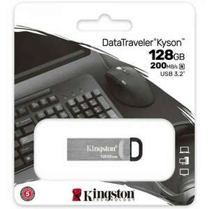 Kingston 128GB Data Traveler Kyson USB 3.2 Gen 1 fém kép