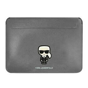 Karl 40253 Lagerfeld Saffiano Laptoptáska, Kompatibilis Laptop / Macbook, 16 hüvelyk, Ezüst kép