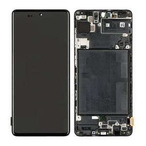 Samsung Galaxy A71 lcd Kijelző érintőpanellel és előlapi panellel fekete (GH82-22152A) kép