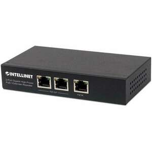Intellinet 561266 hálózati kapcsoló Beállítást nem igénylő (unmanaged) Gigabit Ethernet (10/100/1000) Ethernet-áramellátás (PoE) támogatása Fekete (561266) kép