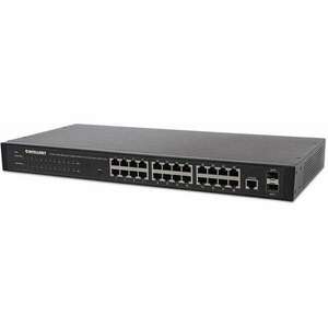 Intellinet 560917 hálózati kapcsoló Vezérelt Gigabit Ethernet (10/100/1000) 1U Fekete (560917) kép