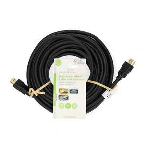 Nagy Sebességű HDMI ™ kábel Ethernet | HDMI™ Csatlakozó | HDMI™ Csatlakozó | 4K@30Hz | ARC | 10.2 Gbps | 10.0 m | Kerek | PVC | Fekete | Label kép