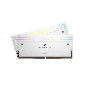 Corsair 64GB / 6600 Dominator Titanium RGB White (Intel XMP) DDR5 RAM KIT (2x32GB) (CMP64GX5M2X6600C32W) kép