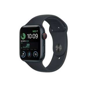 Apple Watch SE2 Cellular 44mm Fekete tok, Fek. Szíj (APPLE-MNPY3CM-A) kép