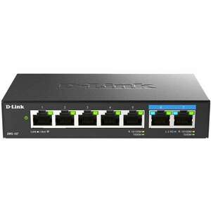 D-Link DMS-107/E hálózati kapcsoló Beállítást nem igénylő (unmanaged) Gigabit Ethernet (10/100/1000) Fekete (DMS-107/E) kép