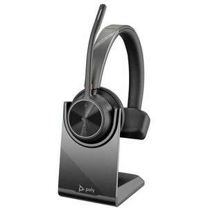 POLY Voyager 4310 UC Headset Vezeték nélküli Fejpánt Iroda/telefonos ügyfélközpont USB A típus Bluetooth Dokkoló Fekete (218471-02) kép