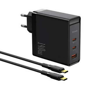 Mcdodo CH-2913 GaN 2x USB-C / USB-A Hálózati töltő + USB-C kábel - Fekete (140W) kép
