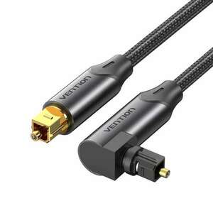 Vention Toslink optikai, (audio, 90 fokos, alu, fekete), 1, 5m, kábel kép