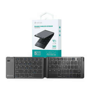 Devia összecsukható vezeték nélküli angol kiosztású Bluetooth billentyűzet - Devia Lingo Series Foldable Wireless Keyboard - fekete kép
