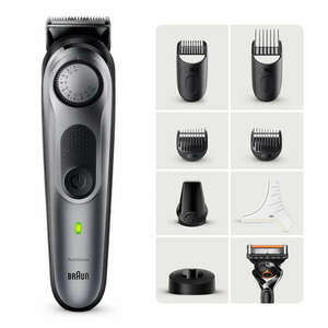 Braun BeardTrimmer 7 BT7420 szakállvágó Elem 40 2 cm Ezüst kép